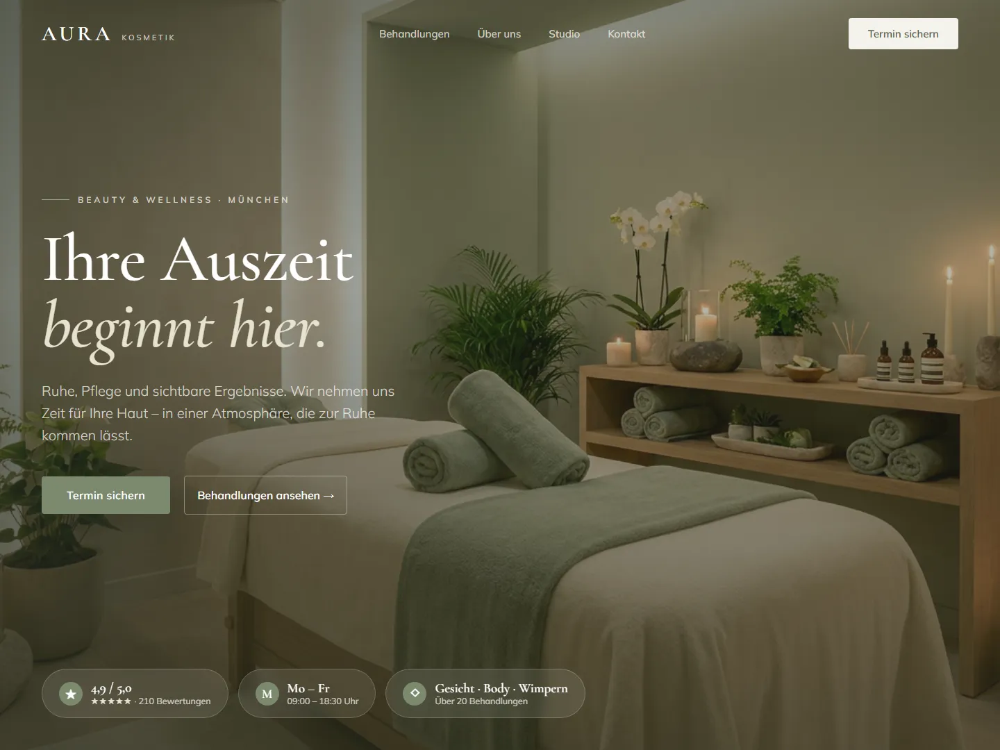 Beispiel-Website: Beauty & Wellness