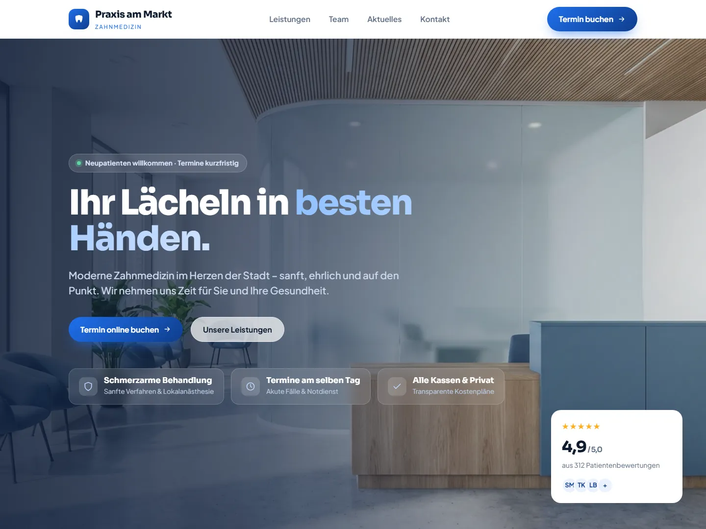 Beispiel-Website: Zahnarztpraxis